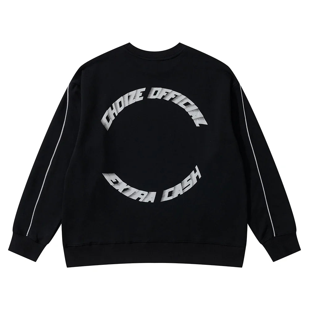Y2K 3M Reflective Print Long Sleeve Top
