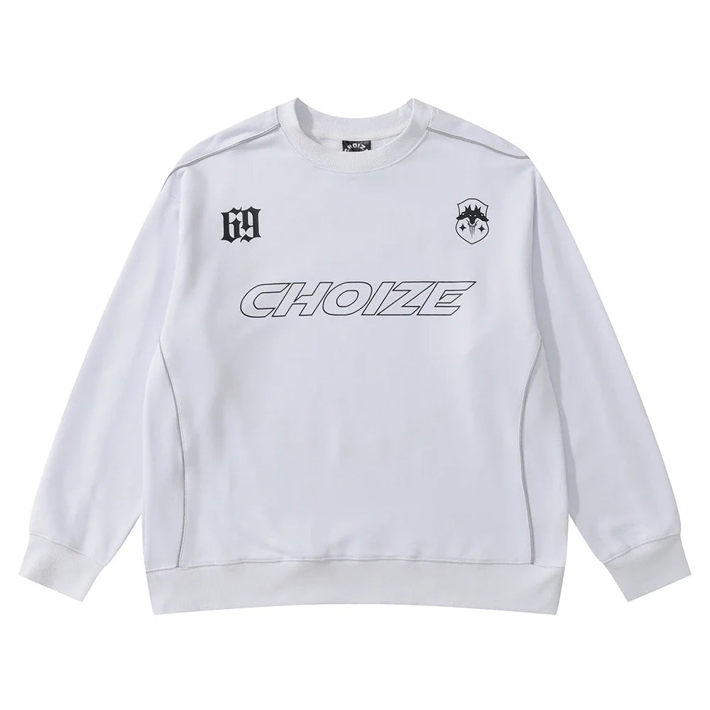 Y2K 3M Reflective Print Long Sleeve Top