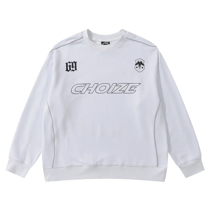 Y2K 3M Reflective Print Long Sleeve Top