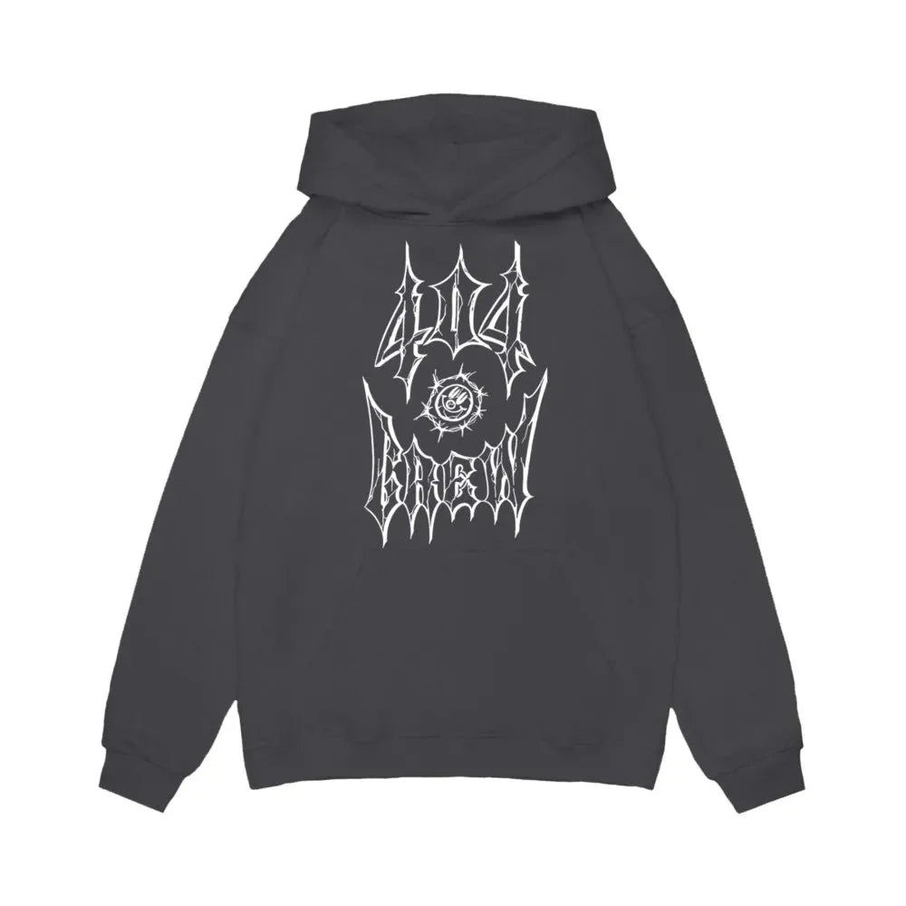 Y2K 404 Crew Print Hoodie