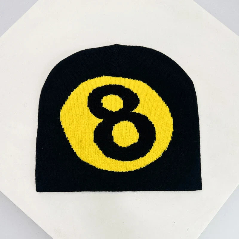 Y2K 8 Ball Graphic Beanie