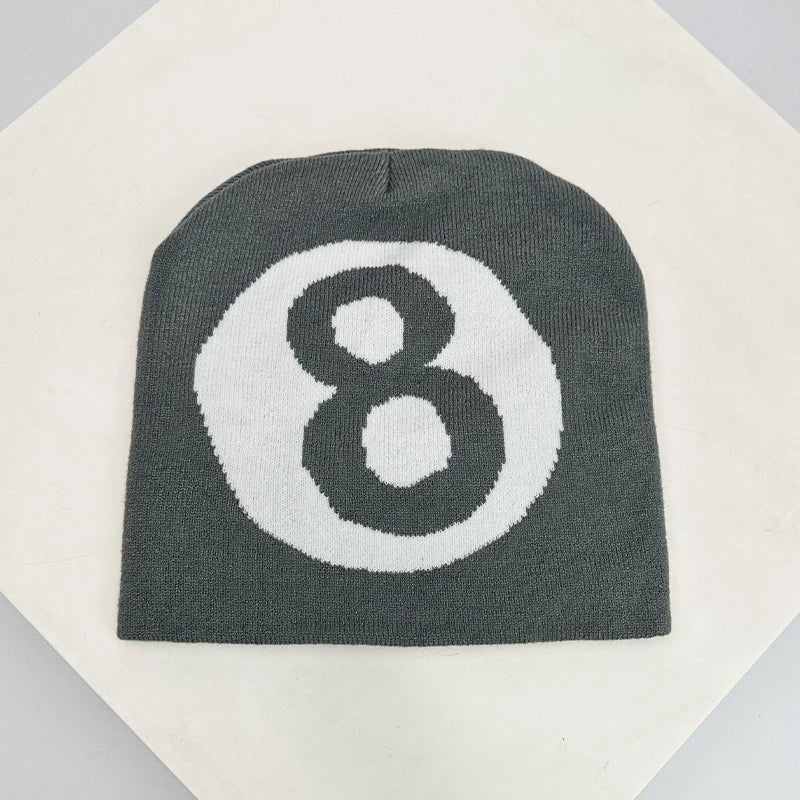 Y2K 8 Ball Graphic Beanie