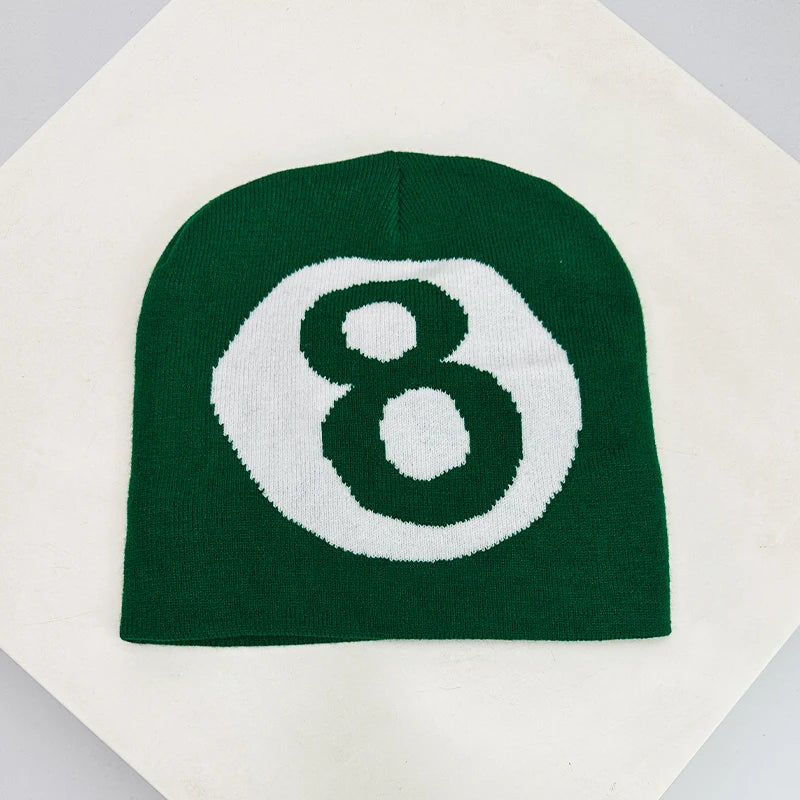 Y2K 8 Ball Graphic Beanie