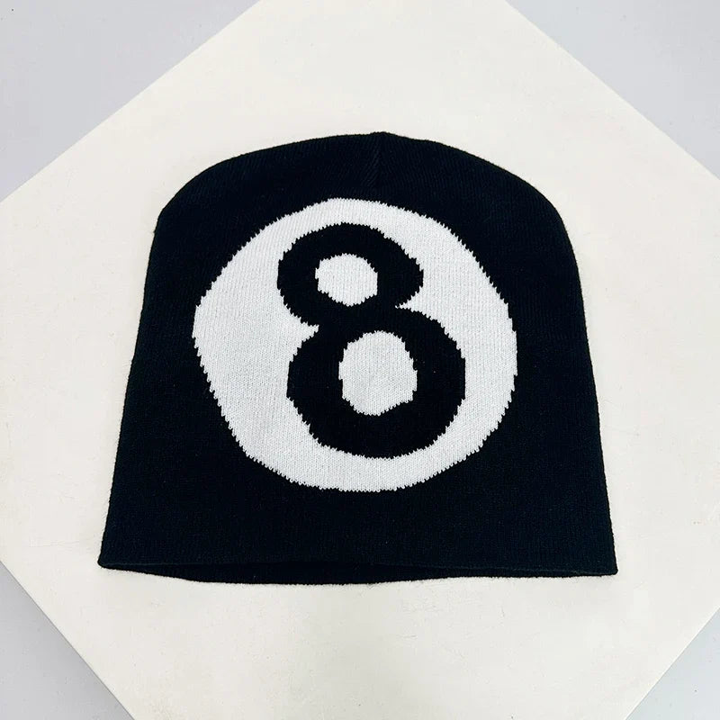 Y2K 8 Ball Graphic Beanie