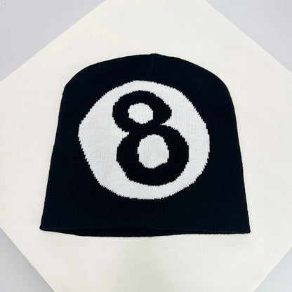 Y2K 8 Ball Graphic Beanie