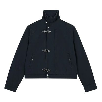 Y2K Airplane Button Collared Jacket