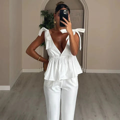 Y2K Backless Halter Low Cut Cami Top