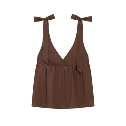 Y2K Backless Halter Low Cut Cami Top