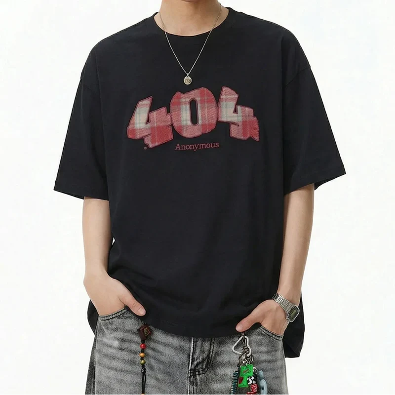 Y2K Baggy "404" Graphic T Shirt