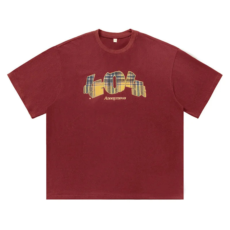 Y2K Baggy "404" Graphic T Shirt