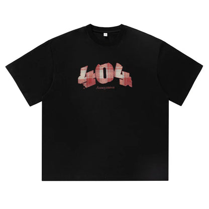 Y2K Baggy "404" Graphic T Shirt