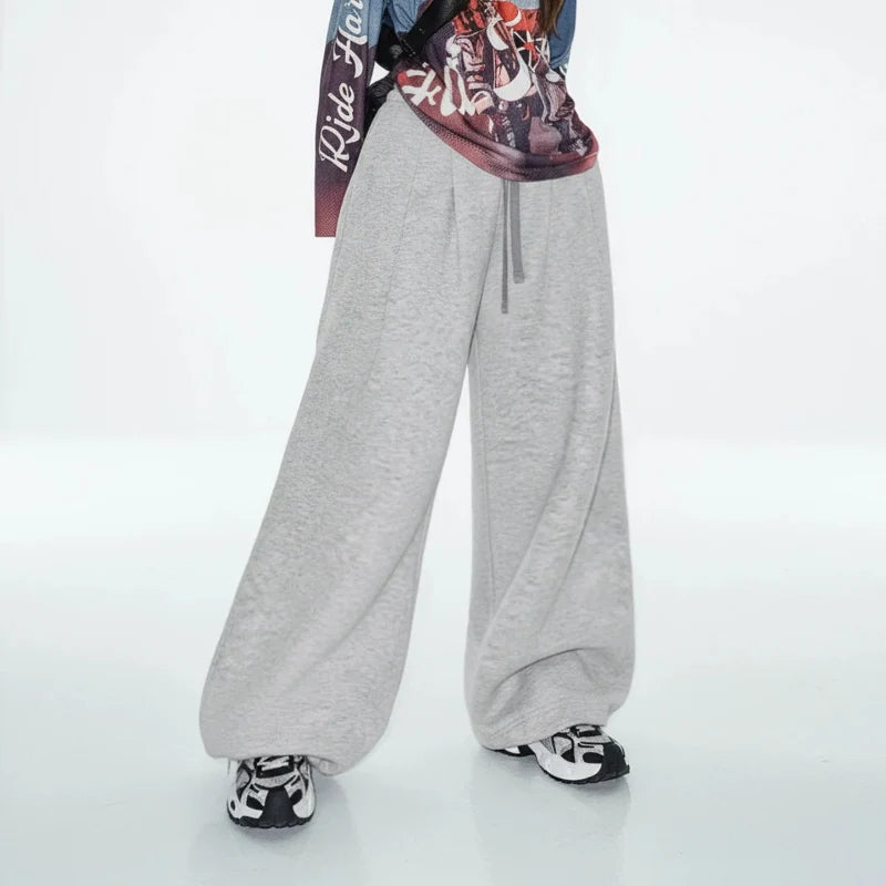 Y2K Baggy Drawstring Sweatpants Joggers Trousers