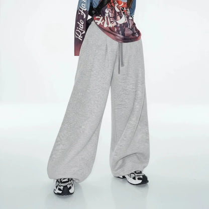 Y2K Baggy Drawstring Sweatpants Joggers Trousers