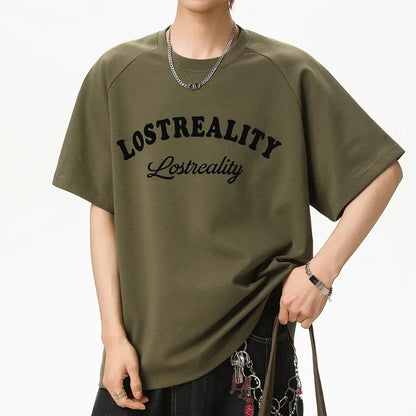 Y2K Baggy "Lost Reality" Graphic T Shirt