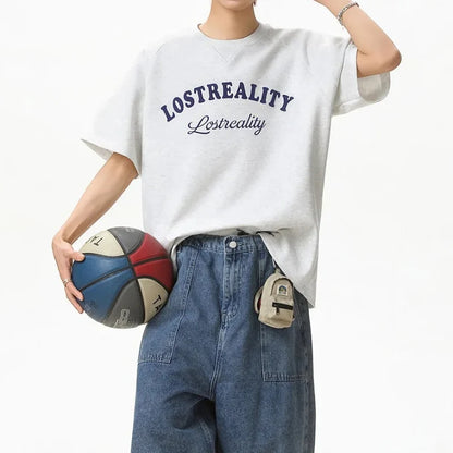 Y2K Baggy "Lost Reality" Graphic T Shirt