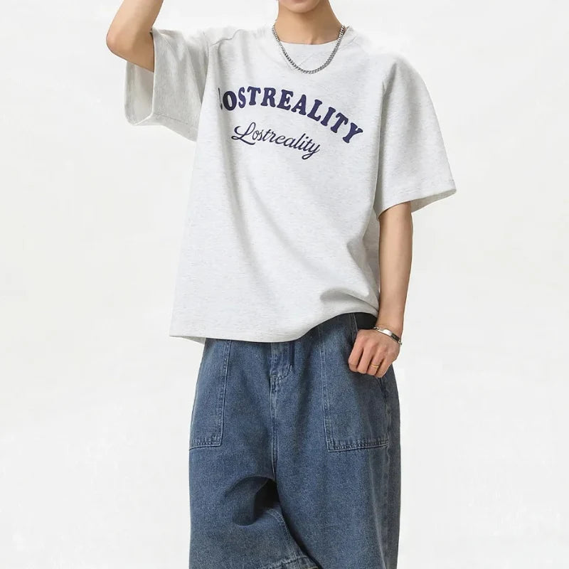 Y2K Baggy "Lost Reality" Graphic T Shirt