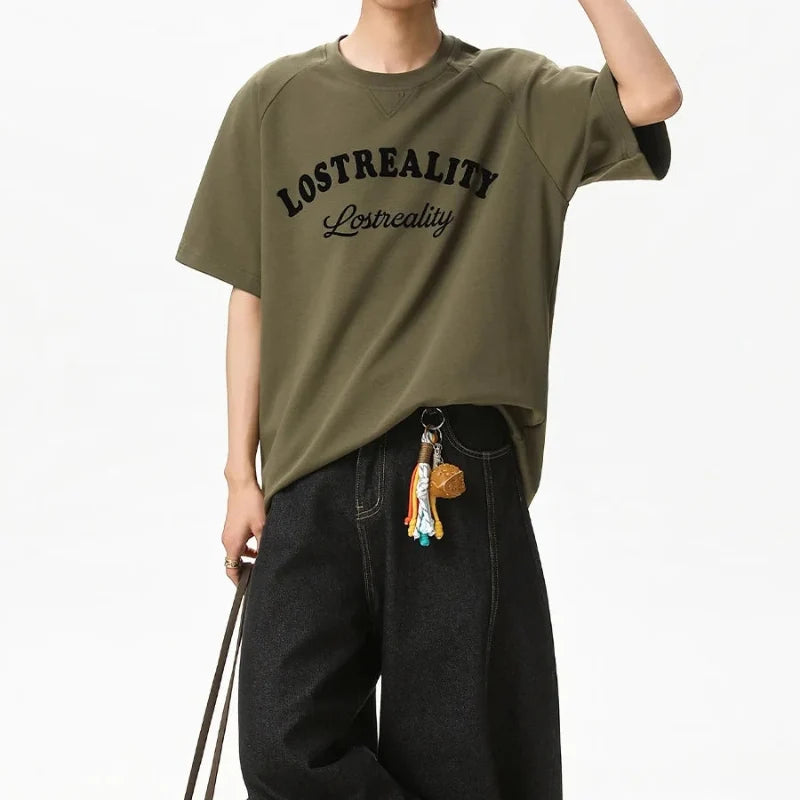 Y2K Baggy "Lost Reality" Graphic T Shirt