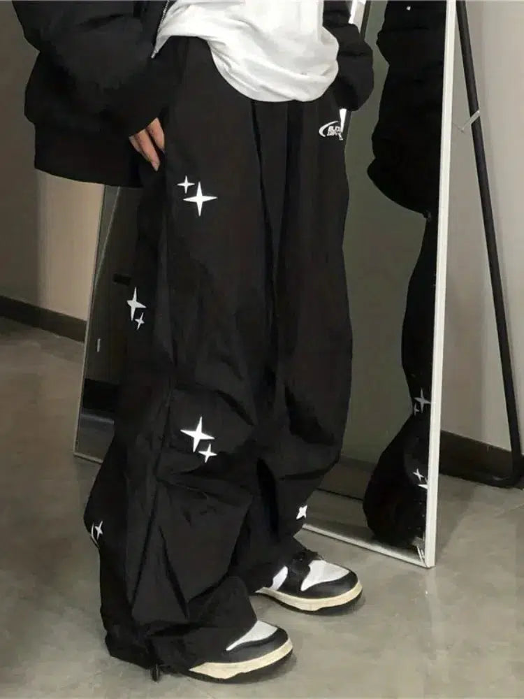 Y2K Baggy Star Joggers Trousers