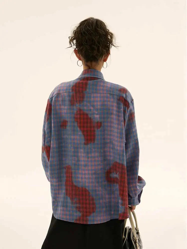Y2K Baggy Work Wear Plaid Jacket