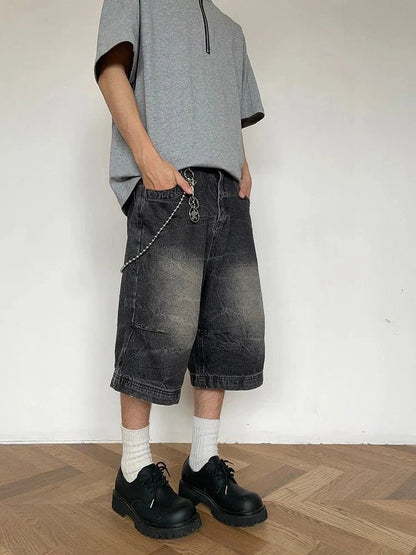 Y2K Black Denim Jean Shorts Jorts