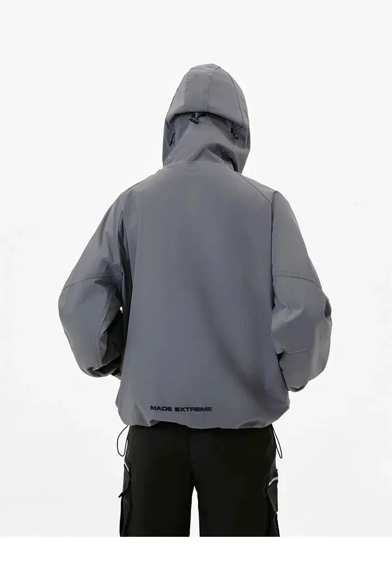 Y2K Black Mountaineering Camping Windbreaker Jacket