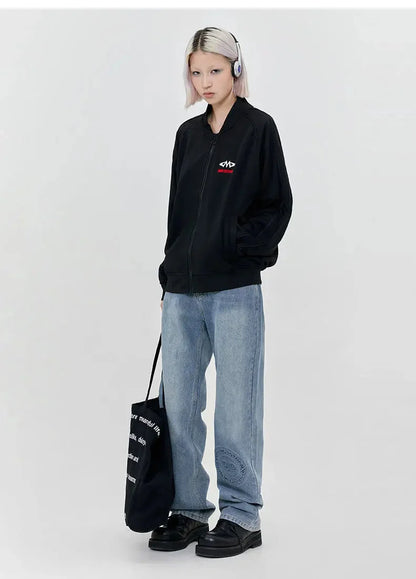 Y2K Black White Streetwear Jacket