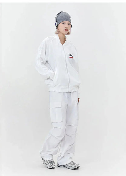 Y2K Black White Streetwear Jacket