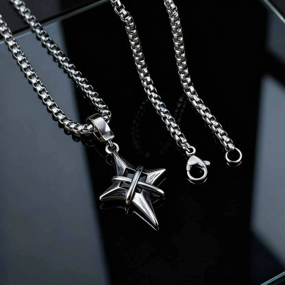 Y2K Black Zircon Star Pendant Necklace