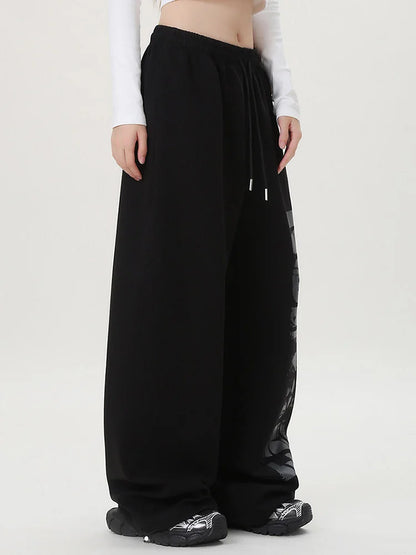Y2K Block Graphic Sweatpants Joggers Trousers