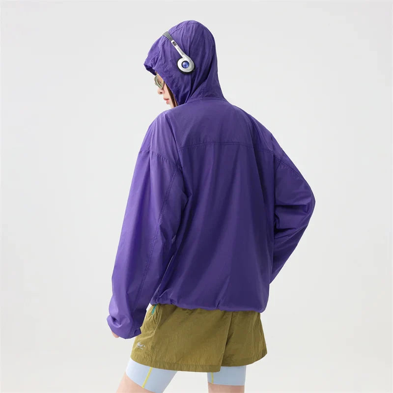 Y2K Block Zip Up Hiking Windbreaker