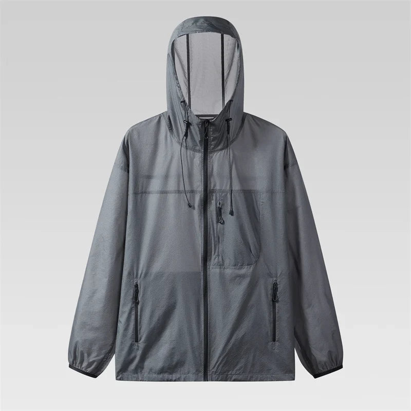 Y2K Block Zip Up Hiking Windbreaker
