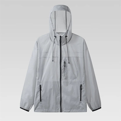 Y2K Block Zip Up Hiking Windbreaker