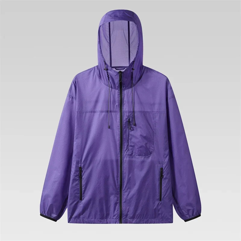 Y2K Block Zip Up Hiking Windbreaker