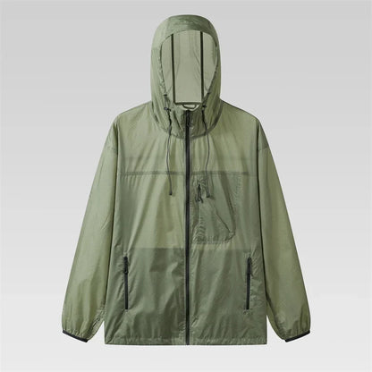 Y2K Block Zip Up Hiking Windbreaker