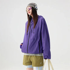 Y2K Block Zip Up Hiking Windbreaker