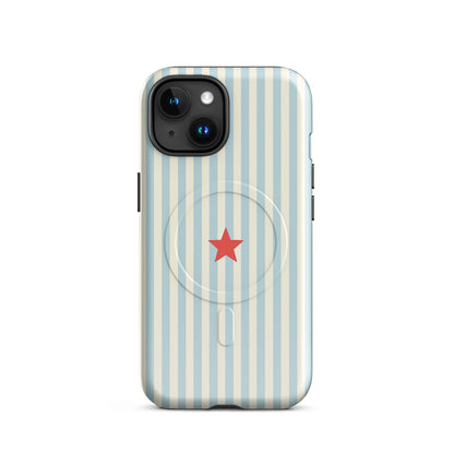 Y2K Blue Striped MagSafe Case