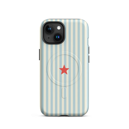 Y2K Blue Striped MagSafe Case