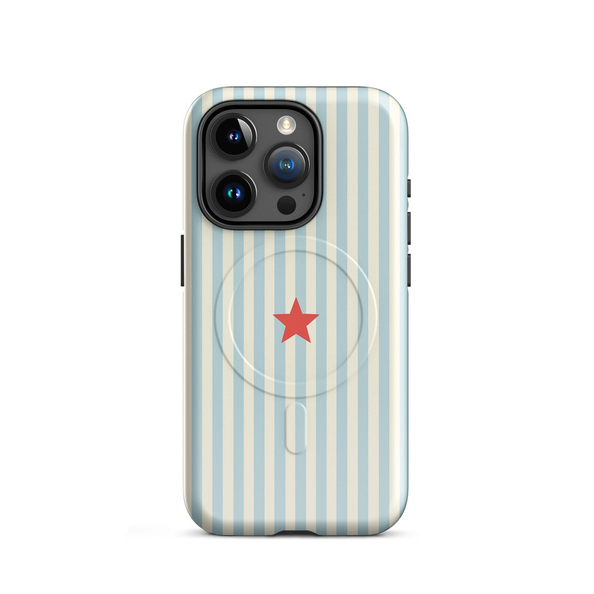 Y2K Blue Striped MagSafe Case