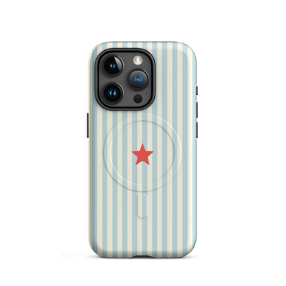 Y2K Blue Striped MagSafe Case