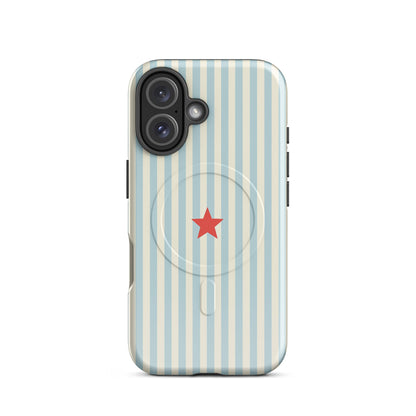 Y2K Blue Striped MagSafe Case