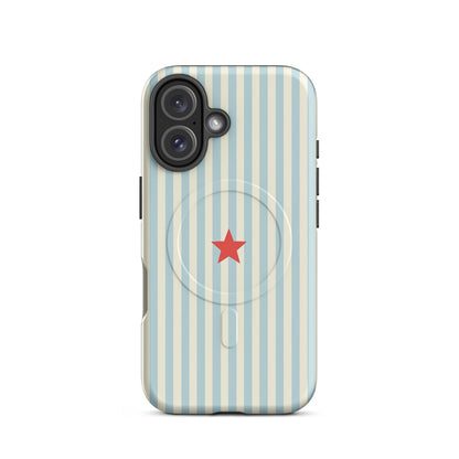 Y2K Blue Striped MagSafe Case
