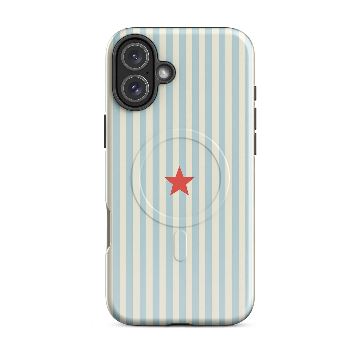 Y2K Blue Striped MagSafe Case