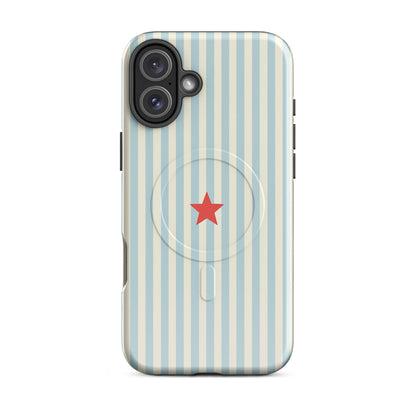 Y2K Blue Striped MagSafe Case