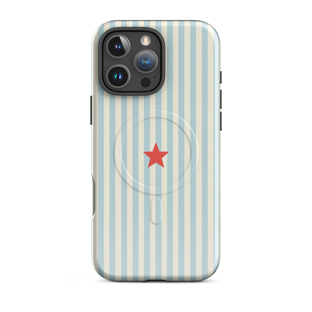 Y2K Blue Striped MagSafe Case