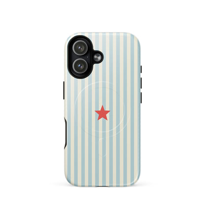 Y2K Blue Striped MagSafe Case