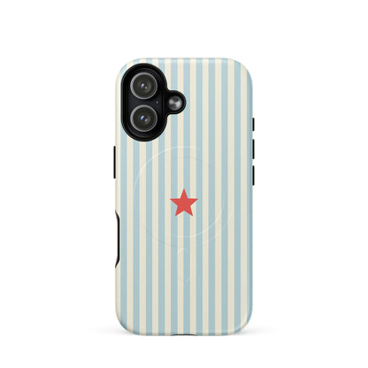 Y2K Blue Striped MagSafe Case