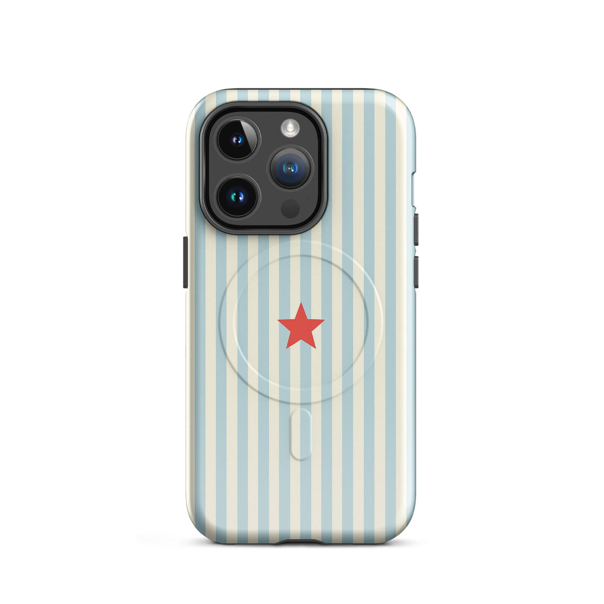 Y2K Blue Striped MagSafe Case