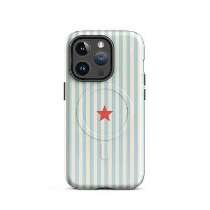 Y2K Blue Striped MagSafe Case