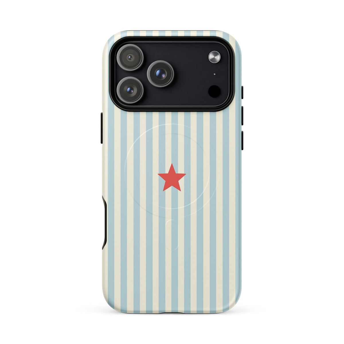 Y2K Blue Striped MagSafe Case