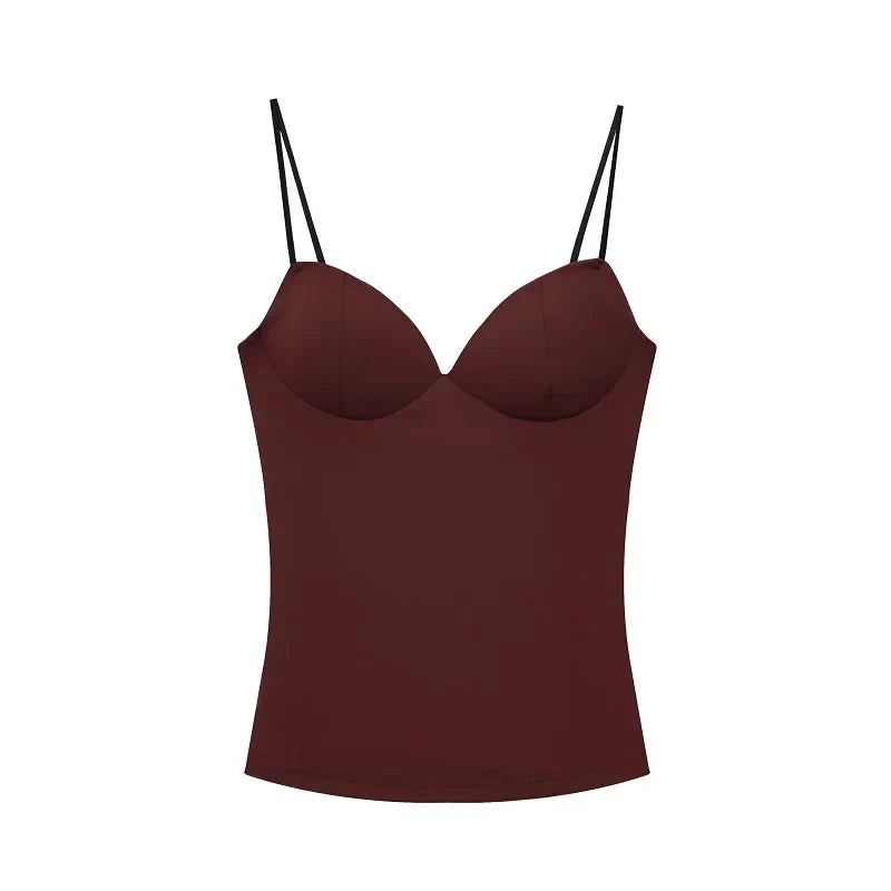 Y2K Bodycon Backless Low Cut Crop Top